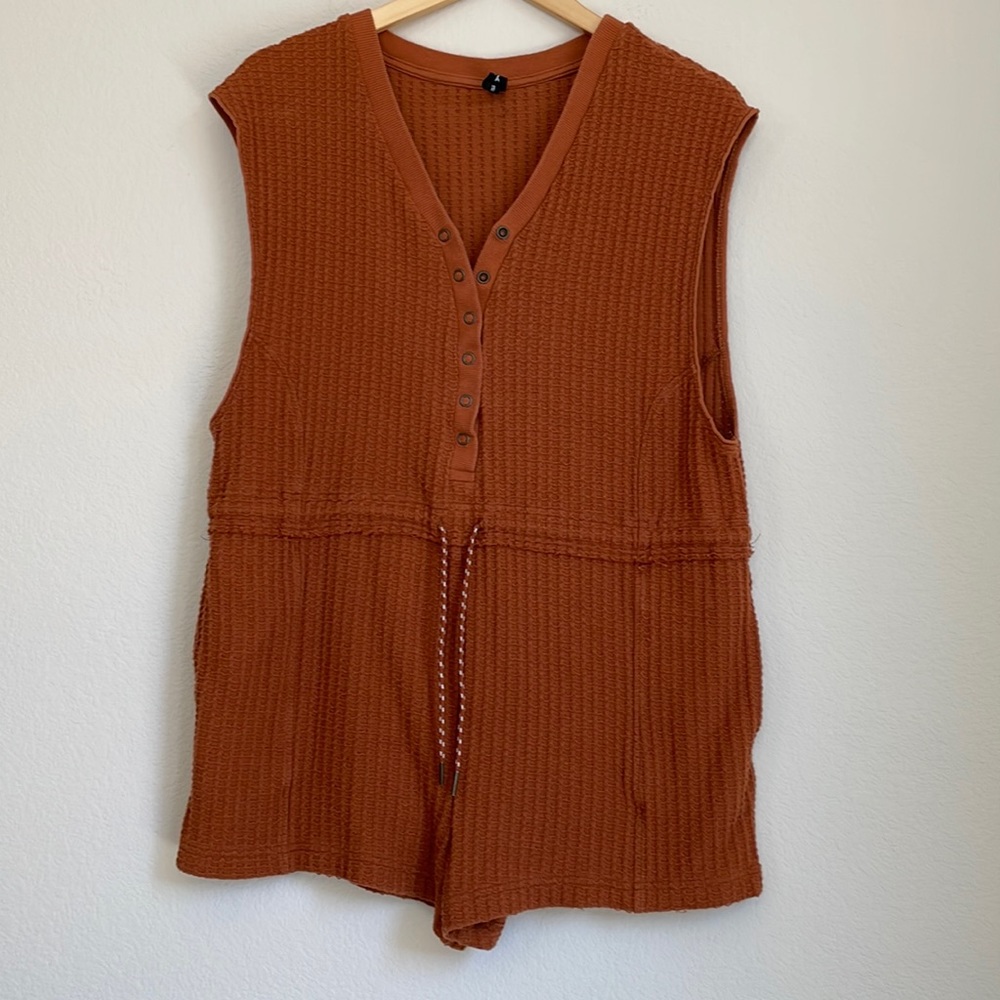 Out From Under Urban Outfitters Waffle Knit Sleeveless Romper